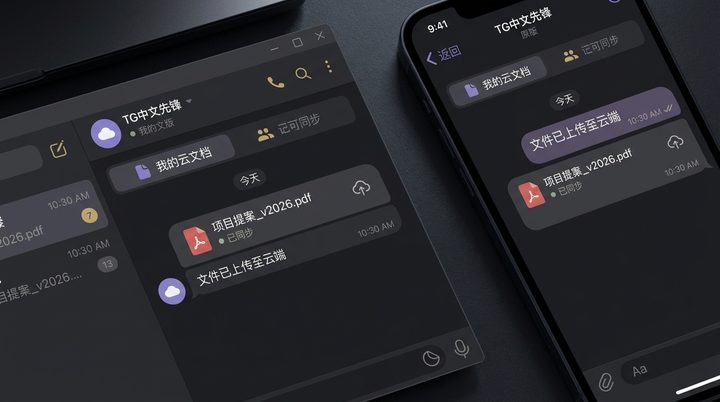Telegram多设备云端同步场景展示